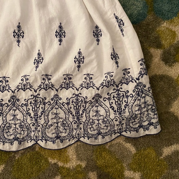 Embroidered White & Blue Sundress - Picture 2 of 4